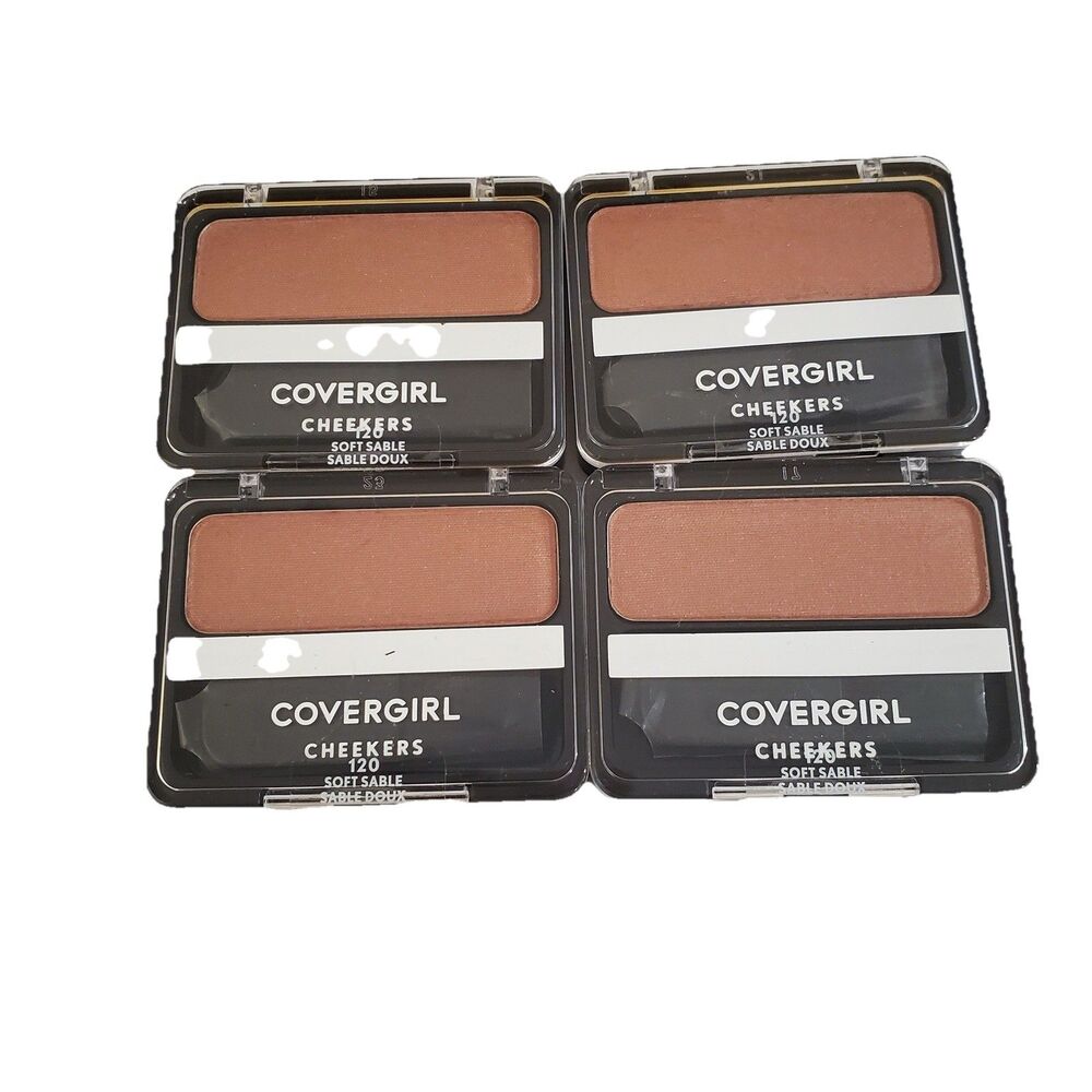 Lot of 4 Covergirl Cheekers Blush Sealed 0.12 oz Each 120 - Soft Sable New